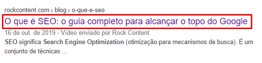 Exemplo de Title tag