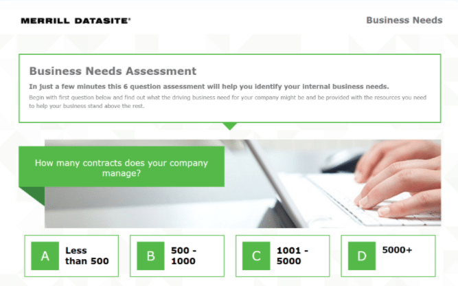 merrilç datasite interactive questionnaire